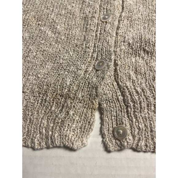 Eileen Fisher Button Front V-Neck Cardigan Sweater Womens XS Linen Blend Knit - Picture 10 of 10